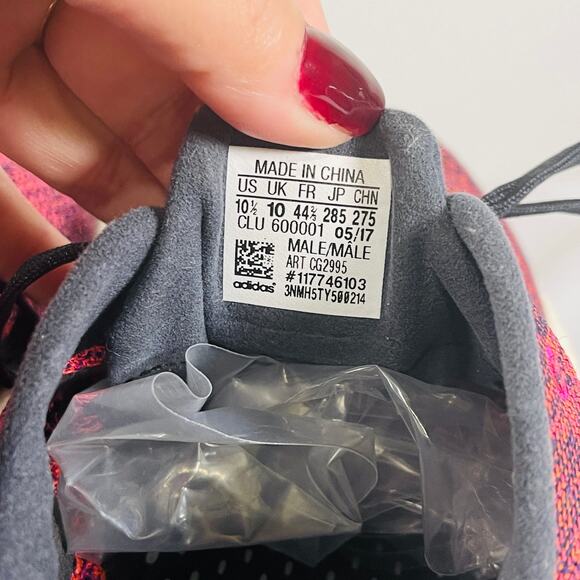 Adidas Pureboost Running Shoes Mens 10.5 Pink Blue Gym Work Out Sneakers Trainer - Picture 10 of 11